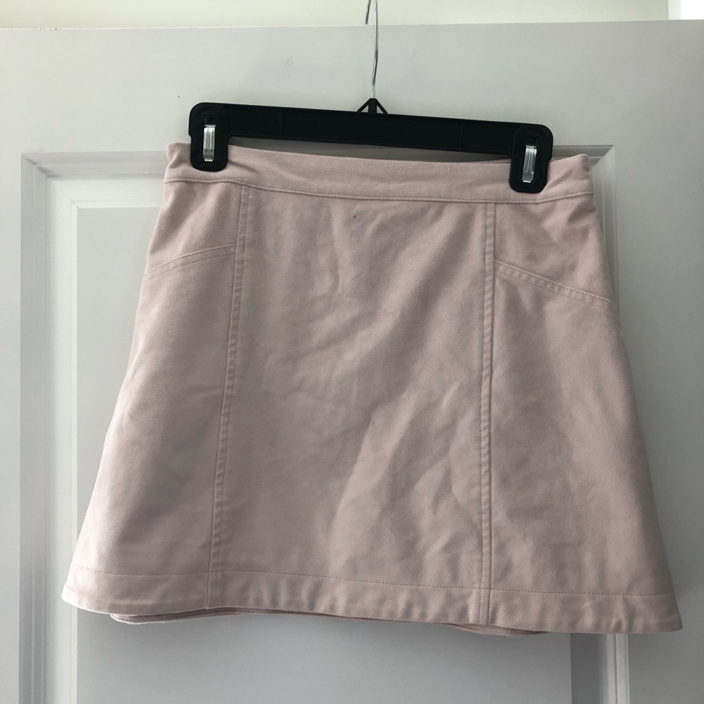 Abercrombie Light Pink Suede Mini Skirt